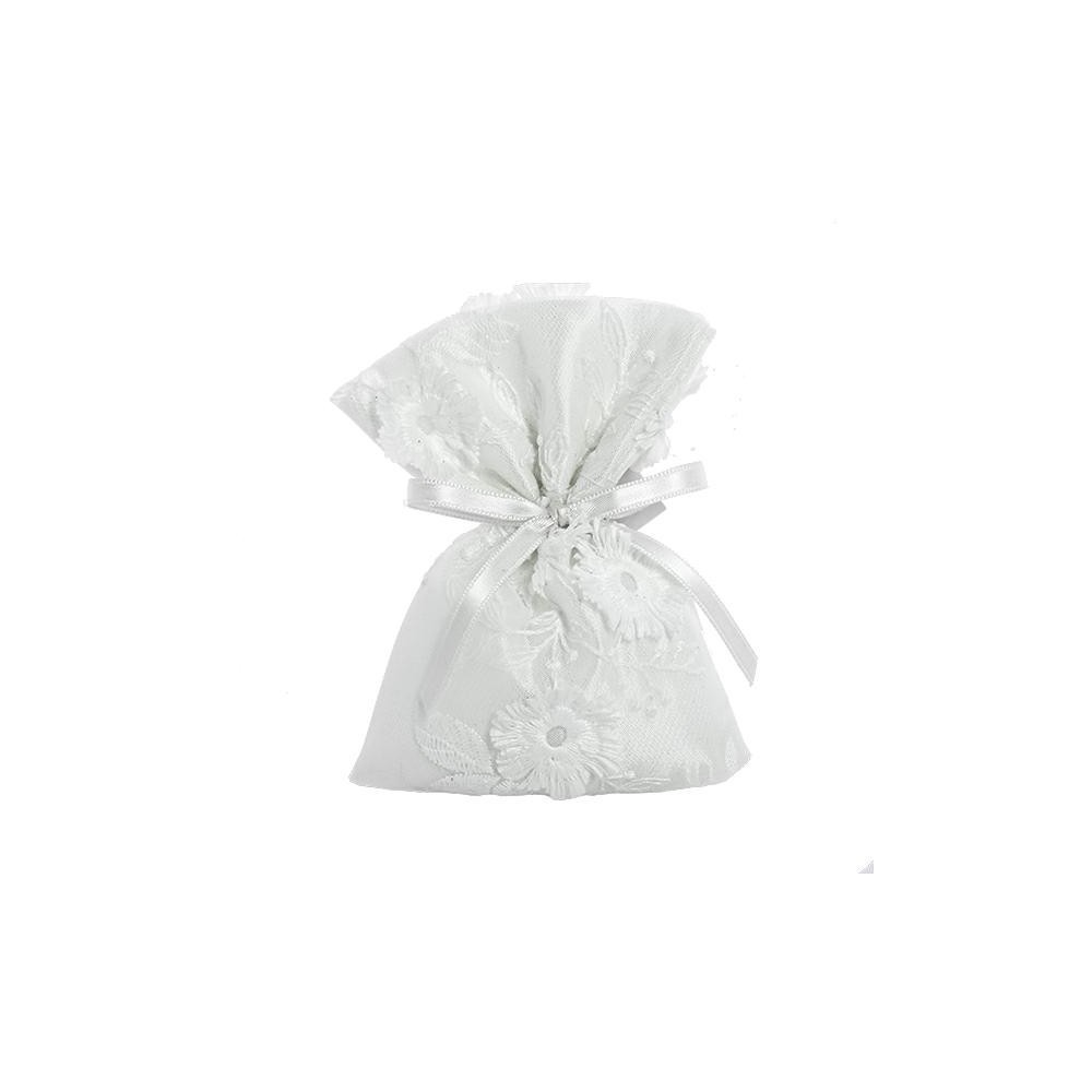 BUSTONE BASE TONDA RASO CON MACRAME' FIORE IN RILIEVO 7X12 -AVOR